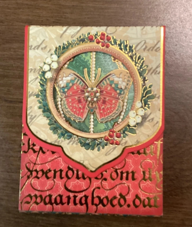 PUNCH STUDIO MINI POCKET NOTEPAD MAGNET CLOSURE BUTTERFLY NOS - Image 1 of 4