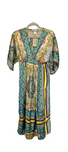 Sundance Women's Dress Size XS Green Yellow Long New With Tags MSRP $168.00 - Picture 1 of 10