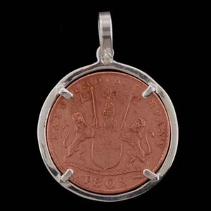 Admiral Gardner Shipwreck Jewelry - 10 Cash Piece Pendant -Sterling Silver Frame - Picture 1 of 4