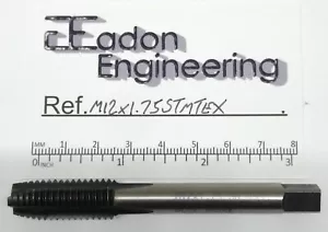M12 x 1.75mm Metric Straight Machine Tap, HSS. By top brands. - Picture 1 of 10