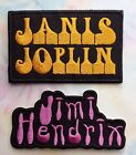 Icônes de musique rock JANIS JOPLIN & Jimi HENDRIX patchs brodés à repasser