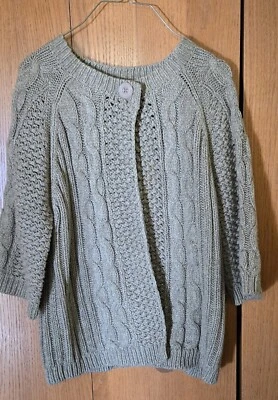 Cárdigan suéter verde mediano manga 3/4 Leo & Nicole para mujer Foto 1 de 4