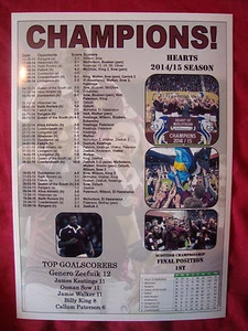 Hearts Scottish Championship Champions 2015 - Souvenir Print - Bild 1 von 1