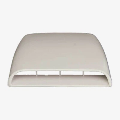 Car Air Flow Intake Scoop Turbo Bonnet Vent Cover Hood Decorative White Plastic - Image 1 of 4