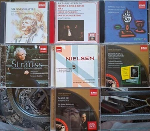 CLASSICAL JOB LOT. 7CDs. EMI LABEL. STRAUSS, BERWALD, NIELSEN, MAHLER, ETC - Picture 1 of 2