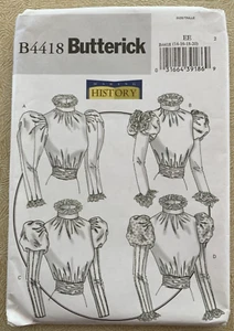 Butterick Making History 4418 Victorian Blouse & Sash Pattern UNCUT Sz 14-20 - Picture 1 of 3