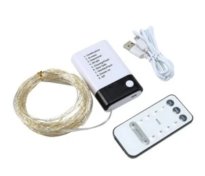 Fairy Lights LED Battery and USB 2 in 1 Remote Control Christmas Copper String - Picture 1 of 16