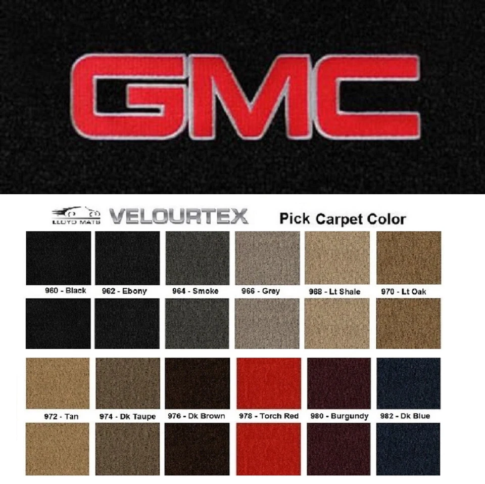 Lloyd Mats Velourtex GMC Yukon Red GMC Logo Front Floor Mats (1992-2013) Foto 1 de 4