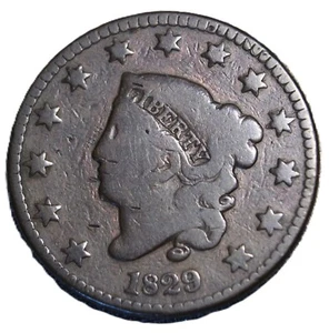 1829 large cent SMALL WIDE DATE - JAM151 - Picture 1 of 2