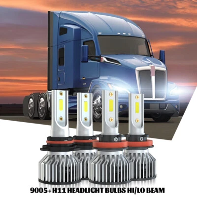 Combo de bombillas LED de haz alto bajo para Kenworth T680 T880 2013-2023 Foto 1 de 4