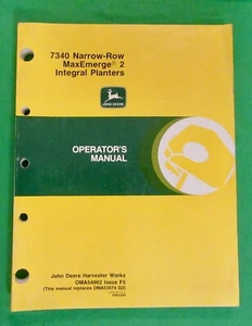 Manual de operador de jardineras John Deere 7340 fila estrecha MaxEmerge2 OMA54962 - Imagen 1 de 6