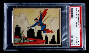 1940 SUPERMAN MANIAC AT LARGE CARD #14 PSA 4 VG-EX RARE ISSUE GUM INC. GRADED - Picture 1 of 2