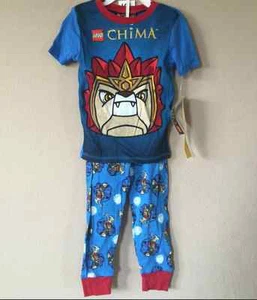 BOYS LEGO LEGENDS OF CHIMA LAVAL COTTON PAJAMAS SLEEPWEAR 2 PC SET SIZE 6 - Picture 1 of 2