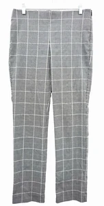 White House Black Market Women’s Gingham Check Stretch Slim Trousers Pants Sz 8 - Picture 1 of 18