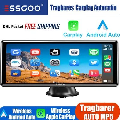 10,3" Autoradio Apple Carplay Android Auto Bluetooth Tragbarer Desktop Monitor - Bild 1 von 4