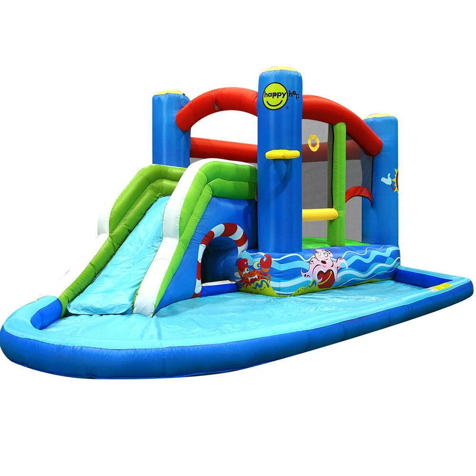 Happy Hop (IOT-HH-9381-MC) Inflatable Water Jumping Castle Bouncer Slide Splash (4.80m x 3.10m x 1.80m) - Multi-Coloured