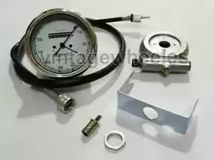SMITHS REPLICA 80 MPH SPEEDOMETER + DRIVE & 54 INCHES CABLE FOR CLASSIC BIKES - Picture 1 of 9