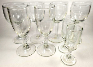 Mixed Lot of 8 Wine Cordial Flute Cocktail Glasses Stemware Sets and Pairs Clear