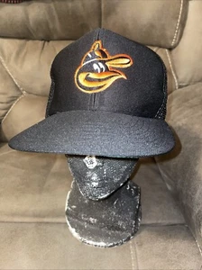 Vintage Baltimore Orioles Baseball Cap Hat Snapback Mesh Trucker Cartoon Bird - Picture 1 of 9