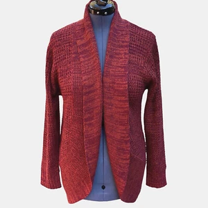 Caren Sport Burnt Orange Magenta Strickjacke Pullover Mantel Damengröße 1X mittellang - Bild 1 von 18