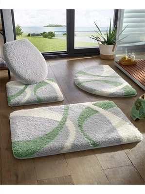 Hagemann Badmatte 50 x 50 cm - WC-Vorlage mit Ausschnitt grau Gr. 4 NEU - Bild 1 von 2