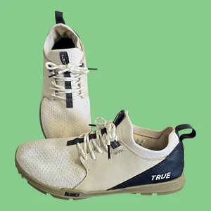 True Linkswear OG Feel leichte Strick-Golfschuhe weiß & blau Herrengröße 8,5 - Bild 1 von 10