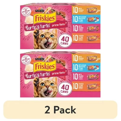 Purina Friskies Surfin' & Turfin' Variety Pack, Wet Cat Food, 5.5 oz., 80 Cans - Image 1 of 4