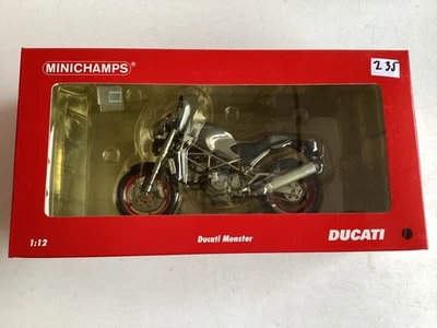 Minichamps Modell 1:12 Ducati Monster S4 graumetallic 2003 OVP original neu ! - Bild 1 von 4