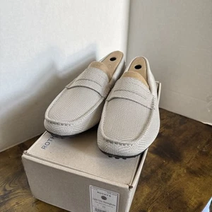 Rothy’s Men’s The Driving Loafer Light Grey Herringbone Size 11 NEW - Picture 1 of 8
