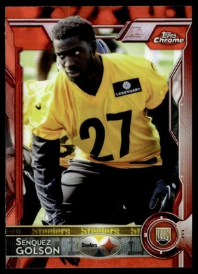 2015 Topps Chrome Red Senquez Golson Pittsburgh Steelers #191 - Image 1 of 2