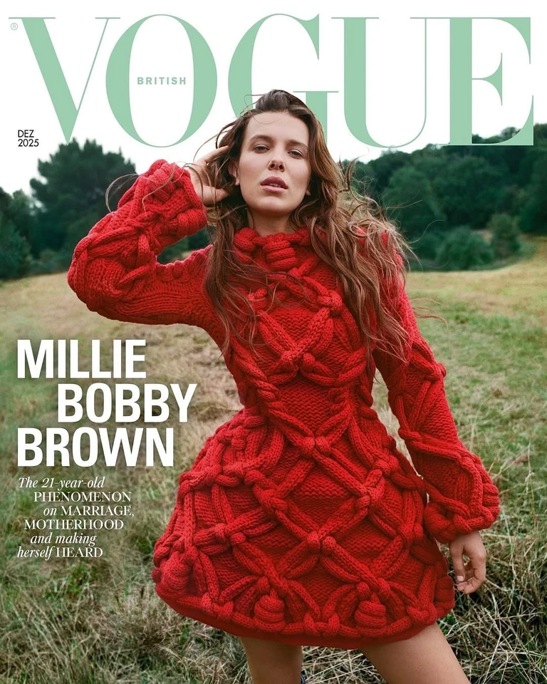 YOURCELEBRITYMAGAZINES BRITISH Vogue UK Magazine December 2025 - Millie Bobby Brown