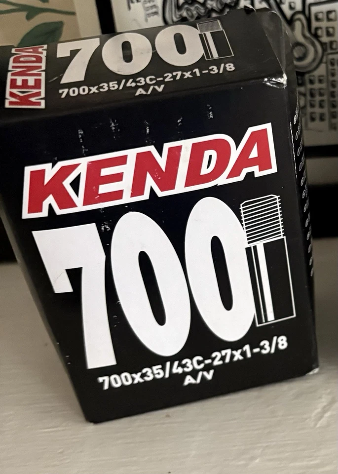 700x28-35C (27x1.1/8-1/4) R/V Kenda Bicycle Bike Tire Tube 1-Pack New - Image 1 of 1