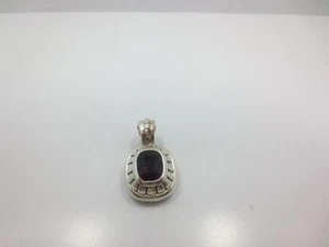 Sterling Silver Radiant purple amethyst Pendant Necklace 925 women JRI - Picture 1 of 9