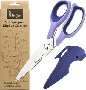 Stainless Steel Kitchen Scissors, Heavy-Duty Cooking Shears for Meat and Poultry - Picture 1 of 12
