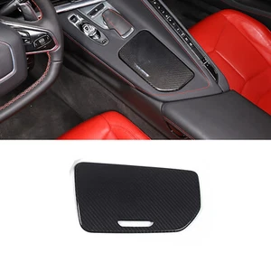Real Carbon Fiber Center Cup Holder Panel Cover Trim For Corvette C8 2020-25 US - Picture 1 of 1