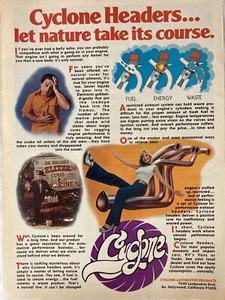 1977 Cyclone Headers Print Ad Exhaust Systems - Picture 1 of 2