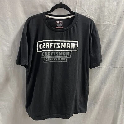 Camiseta Craftsman marca preta branca logotipo XXL - Imagem 1 de 4