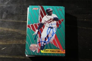 TARJETA AUTOGRAFIADA DE TERRY PENDLETON ATLANTA BRAVES - Imagen 1 de 1