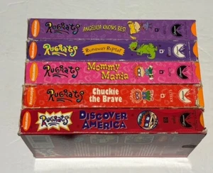 Vintage Rugrats Nickelodeon VHS Lot (5) Orange Video Tapes | Tested | Good Cond - Picture 1 of 5