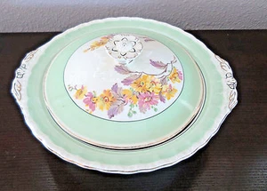 Antique Grindley England Cream Petal 9" Round Veg Serving Bowl w/ Lid Daisy No 2 - Picture 1 of 5