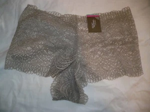 Secret Treasures Cheeky Panties Size Large (7) Sexy Lace Gray Mauve Color - Picture 1 of 1