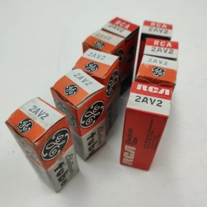 RCA & General Electric 2AV2 Vacume Electron Tube Lot Of 9 - Picture 1 of 4