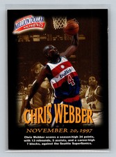 1997-98 Fleer Million Dollar Moments #21 Chris Webber Washington Wizards