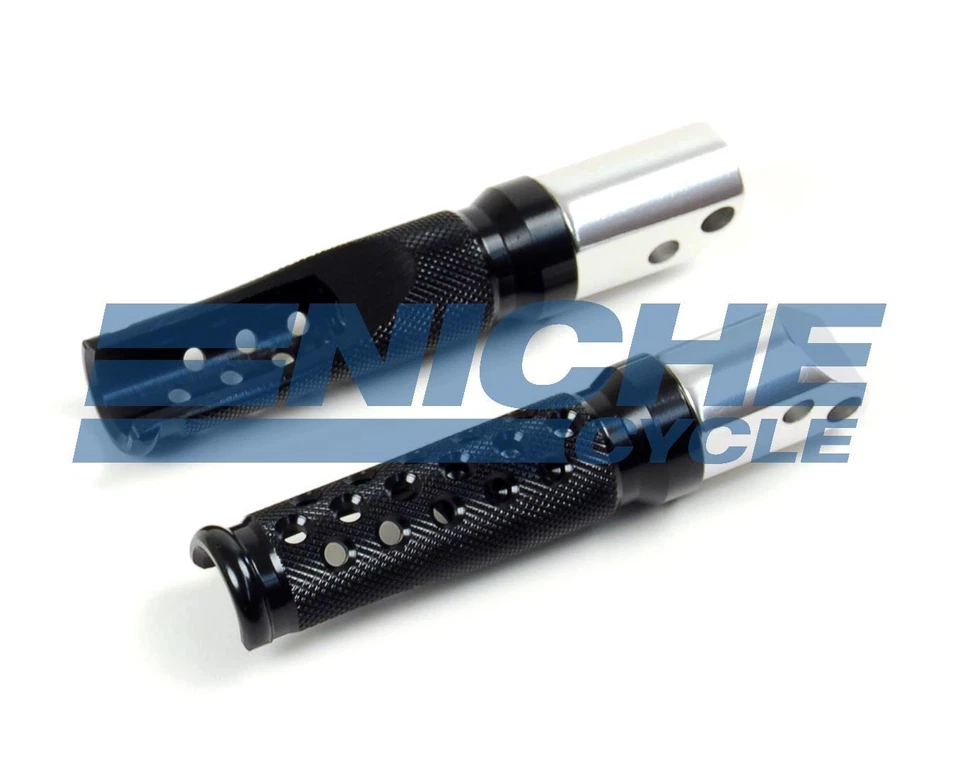 Suzuki SV650A ABS 2003 Front Black Slash Cut Billet Race Foot Pegs - Изображение 1 из 1