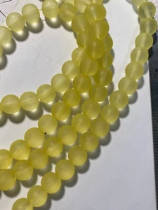 Matte Frosted Sea Glass Beads 4mm 6mm 8mm 10mm 15mm 17mm - Picture 1 of 112