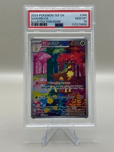 SAWSBUCK PSA 10 GEM MT #166/162 POKEMON Temporal Forces (Illustra. Rare) ENGLISH - Picture 1 of 4