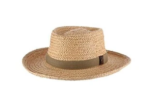 Scala Men's Raffia Gambler Hat Large Natural - Picture 1 of 6