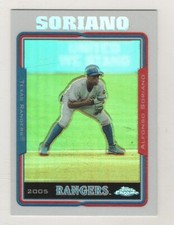 2005 Topps Chrome White Refractor #325 Alfonso Soriano Texas Rangers BV$4