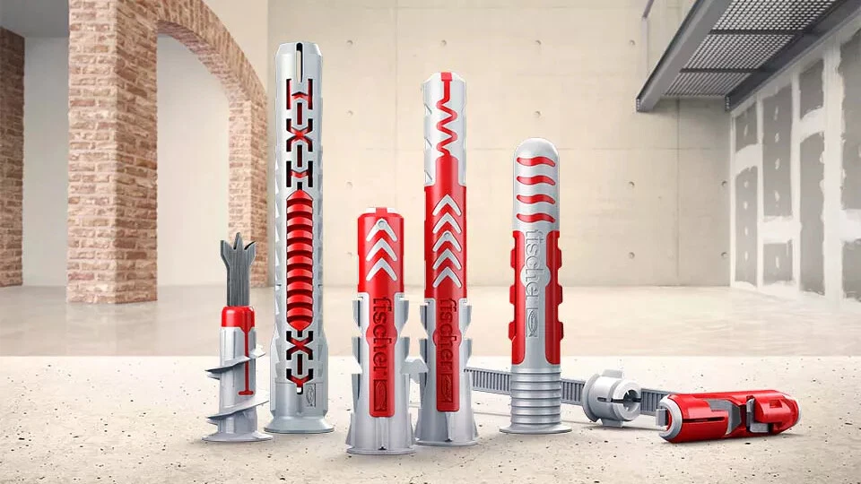 DuoPower Taco Fischer Nylon con Tornillo Taco Multiusos 5, 6, 8, 10, 12, 14