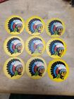 Vintage Foam Coaster Indian Cheif Head Lot Of 9